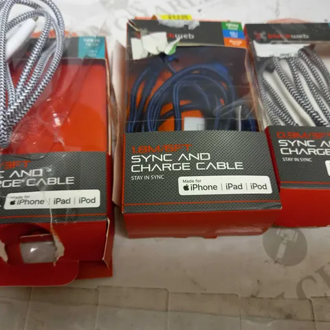 BLACKWEB SYNC AND CHARGE CABLE BUNDLE 3 ITEMS 