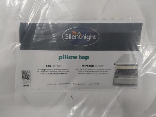 BAGGED 3FT SINGLE MIRACOIL PILLOW TOP MATTRESS 