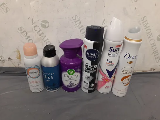 APPROXIMATELY 7 ASSORTED AEROSOL CANS TO INCLUDE NIVEA MEN, DOVE AND AIR FRESHNERS - COLLECTION ONLY