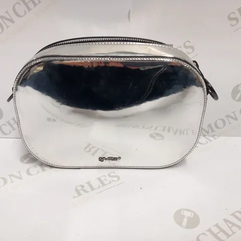 BOXED OFF-WHITE MIRROR SILVER CAMERA BAG 