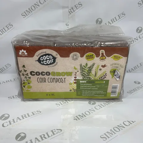 COCO&COIR COMPOST BRICKS 6X9L