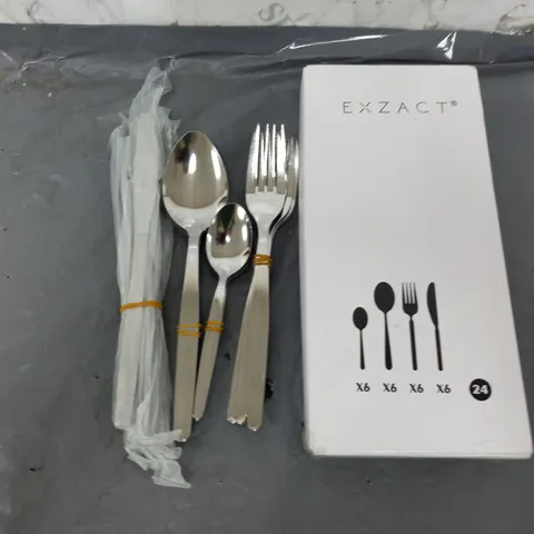 BOXED EXZACT 24 PIECE CUTLERY SET