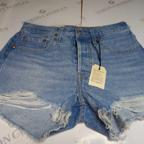 LEVIS 501 ORIGINAL SHORTS OJAI LUXOR HEAT IN LIGHT WASHED BLUE - SIZE 27