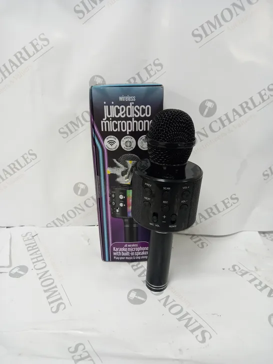 BOXED JUICE DISCO WIRELESS MICROPHONE 