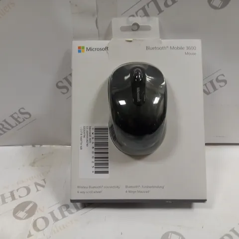 BOXED MICROSOFT BLUETOOTH MOBILE 3600 MOUSE IN BLACK