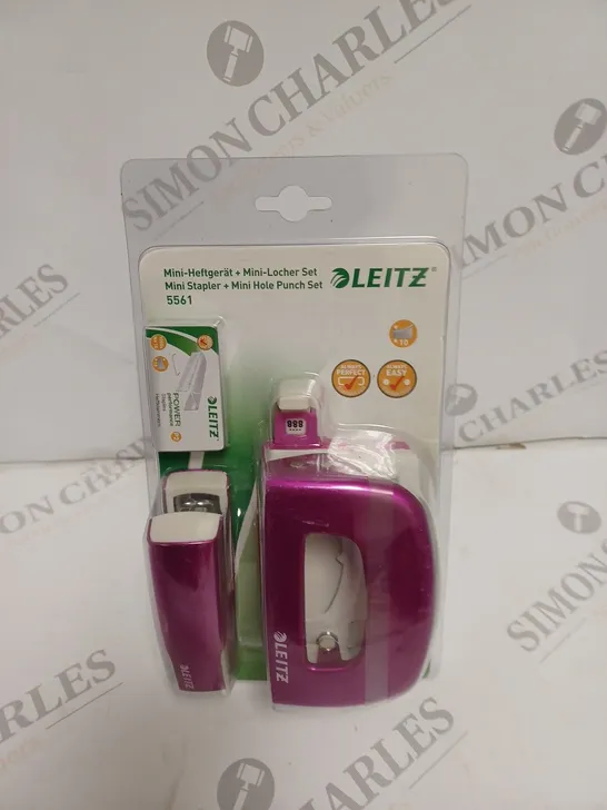 9 X SEALED LEITZ MINI STAPLER & HOLE PUNCH SETS 