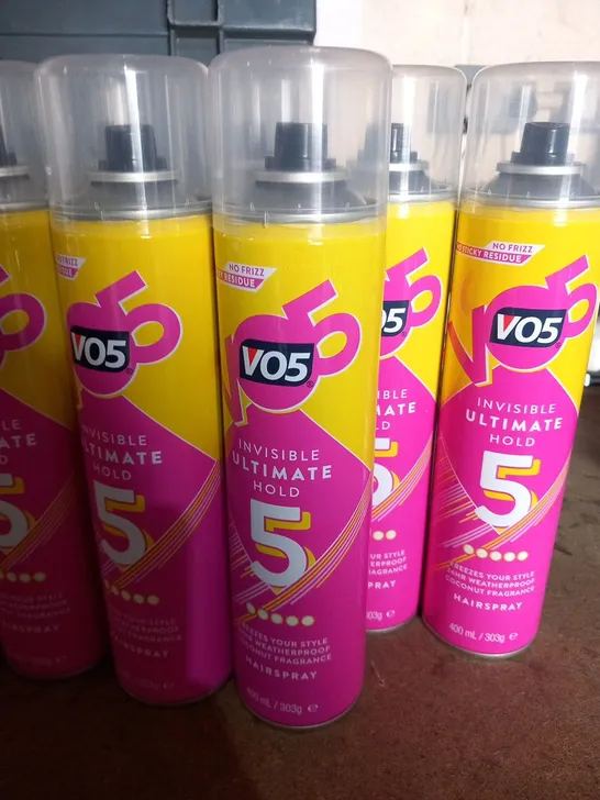 APPROXIMATELY 12 V05 INVISIBLE ULTIMATE HOLD 5 HAIRSPRAY 400ML