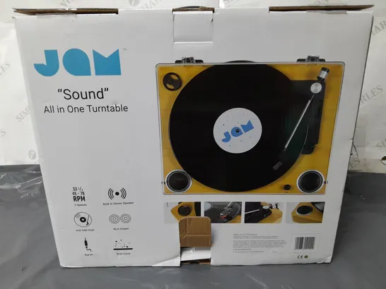 BOXED JAM "SOUND" ALL-IN-ONE TURNTABLE