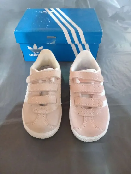 BOXED ADIDAS GAZELLE CF I PALE PINK SUEDE SIZE KIDS 7K