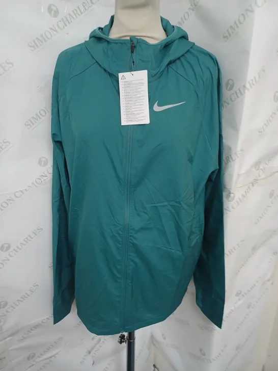 NIKE RUNNING HOODED ZIP UP IN GREEN SIZE XL