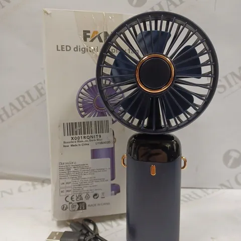 BOXED LED DIGITAL DISPLAY DARK BLUE FAN 