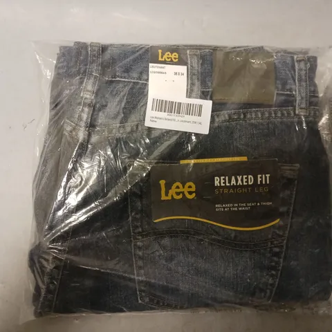 BRAND NEW LEE RELAXED FIT STRAIGHT LEG JEANS IN BLUE SIZE 35/34