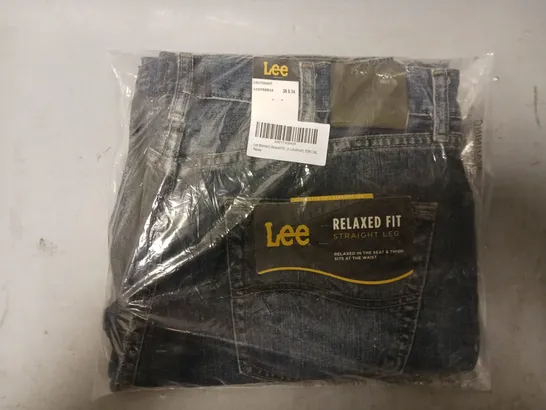 BRAND NEW LEE RELAXED FIT STRAIGHT LEG JEANS IN BLUE SIZE 35/34