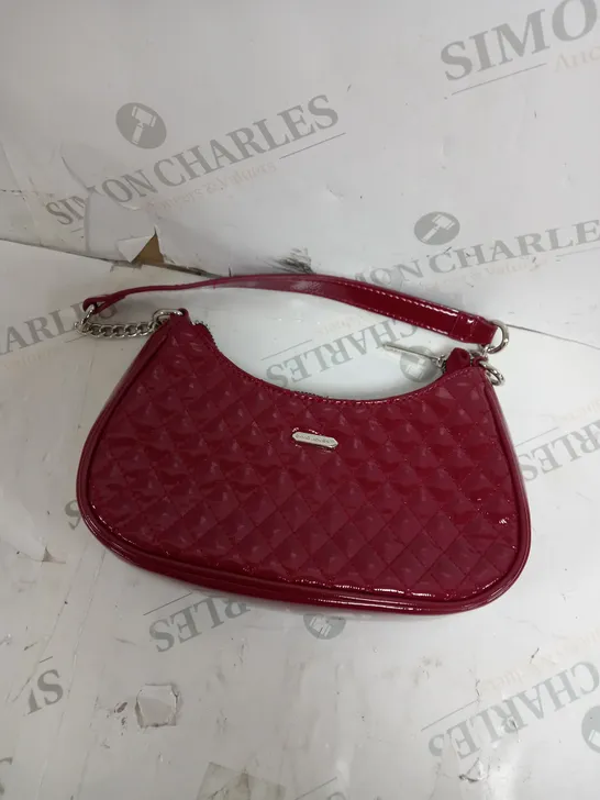 DAVID JONES RED STRAPPED BAG 