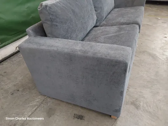 DESIGNER THREE SEATER SOLFA GREY PLUSH FABRIC 