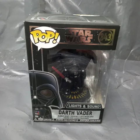 BOXED FUNKO POP! STAR WARS "DARTH VADER" LIGHTS & SOUND BOBBLE-HEAD FIGURINE