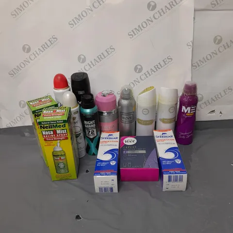 LOT OF 14 ASSORTED BEAUTY SPRAYS TO INCLUDE DOVE AND LYNX