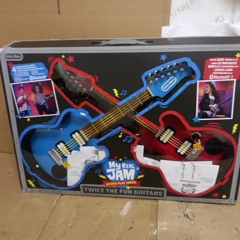 LITTLE TIKES MY REAL JAM TWICE THE FUN GUITARS – 2 ELECTRIC GUITARS