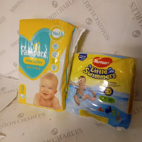 PAMPERS NAPPIES AND HUGGIES SWIM PANTS