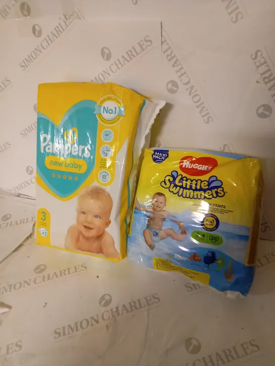 PAMPERS NAPPIES AND HUGGIES SWIM PANTS