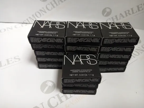 LOT OF 18 NARS HARDWIRED EYESHADOW TO INCLUDE GOA, MENDOZA, MADRID AND POINTE NOIRE SHADES