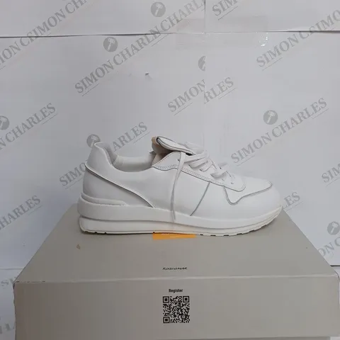 ROSCOMAR COURT WHITE RECYCLED LEATHER SHOES - EU 43