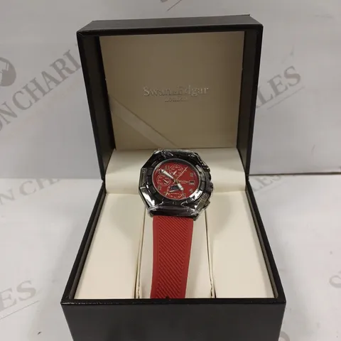  LIMITED EDITION SWAN & EDGAR HAND ASSEMBLED FORTRESS AUTOMATIC RED WATCH