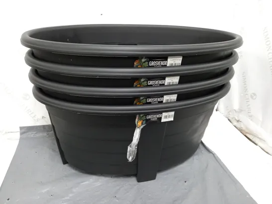 4 55cm GROSVENOR PLANTERS IN EBONY