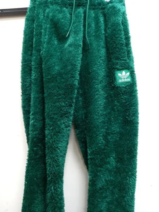 ADIDAS FUR PANTS IN GREEN - UK SMALL