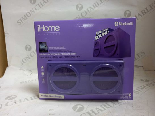 LOT OF 9 BRAND NEW IHOME WIRELESS RECHARGEABLE STEREO SPEAKERS
