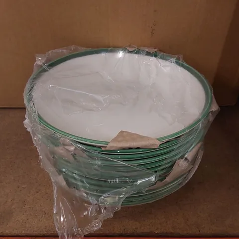 BOXED PACK OF 12 PERFORMANCE GREEN RIMMED BOWLS 