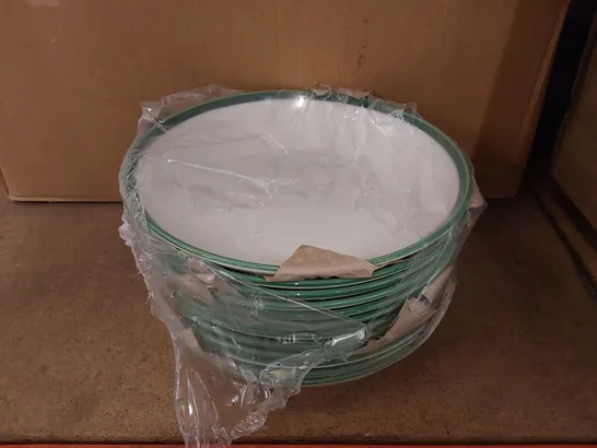 BOXED PACK OF 12 PERFORMANCE GREEN RIMMED BOWLS 