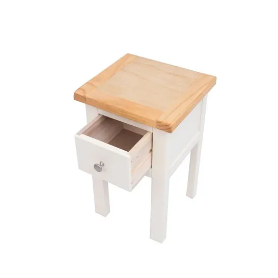 BOXED NEMEC SOLID + MANUFACTURED WOOD BEDSIDE TABLE