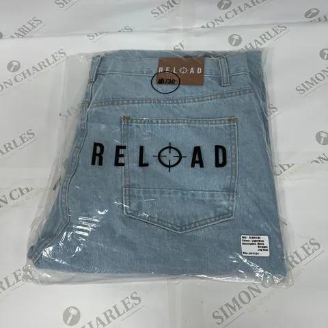 RELOAD STRAIGHT LEG JEANS IN LIGHT BLUE SIZE W40/L30