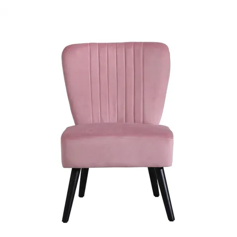 BOXED NEO PINK VELVET SHELL CHAIR (1 BOX)