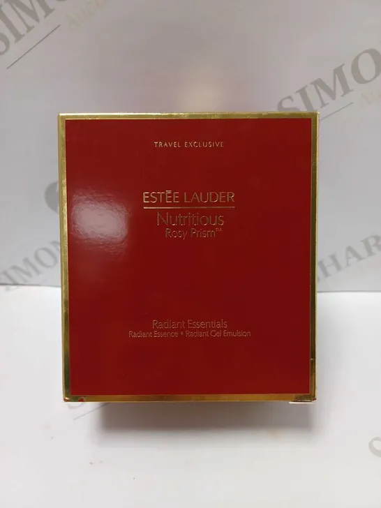 ESTEE LAUDER NUTRITIOUS ROSY PRISM SET: RADIANT ESSENCE 30ML + RADIANT GEL EMULSION 50ML