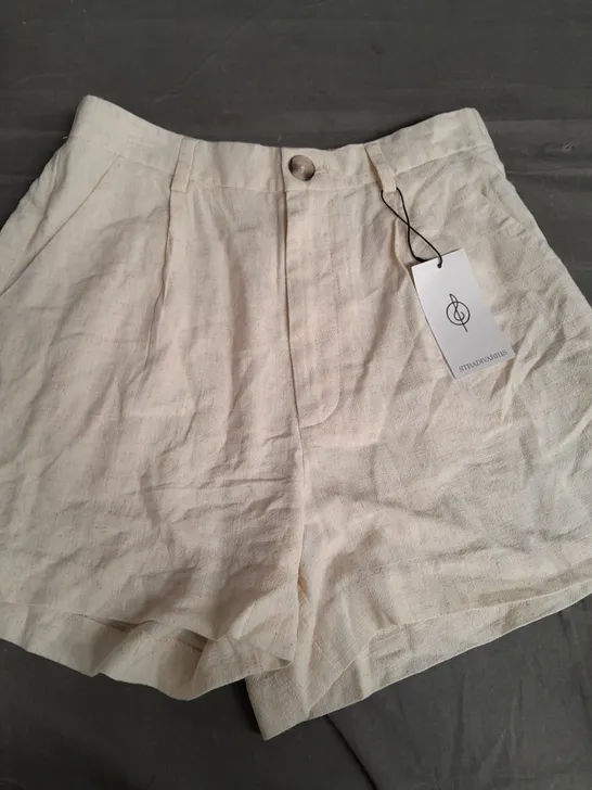 STRADIVARIUS LINEN SHORTS CREAM SIZE 10