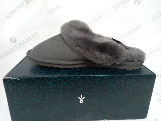 BOXED EMU NEST JOLIE SHEEPSKIN SLIPPERS, CHARCOAL - SIZE 9