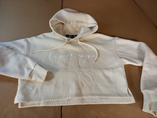 GYM KING CREAM CROPPED HOODIE - 12