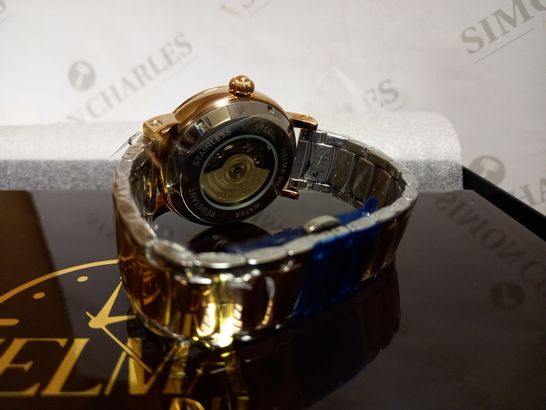 HELMA DH AUTOMATIC TOURBILLON MOVEMENT STAINLESS STEEL STRAP WATCH WITH ALTERNATE LEATHER STRAP RRP £800