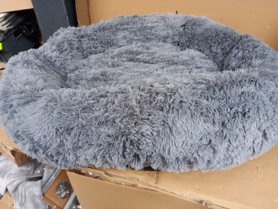 COZEE PAWS ODOUROLOGY FLUFFY ROUND PET BED CHARCOAL LARGE