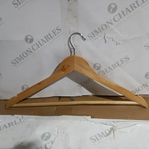 APPROXIMATELY 40 HEAVY DUTY WOODEN HANGERS 