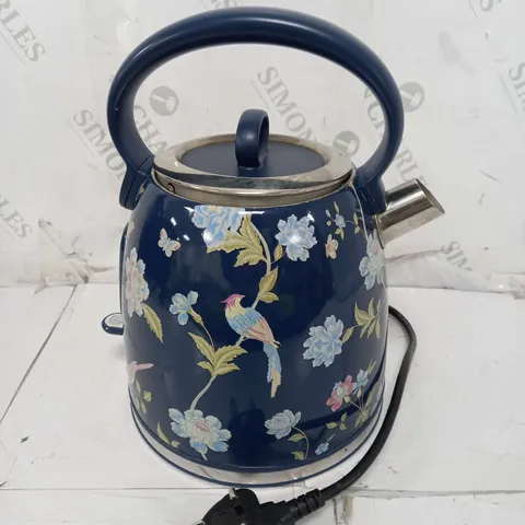 LAURA ASHLEY ELVEDEN PRINT KETTLE - NAVY