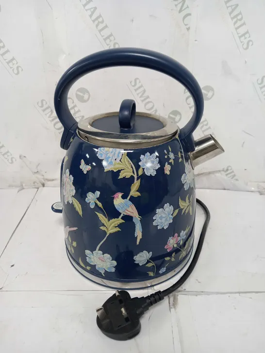 LAURA ASHLEY ELVEDEN PRINT KETTLE - NAVY