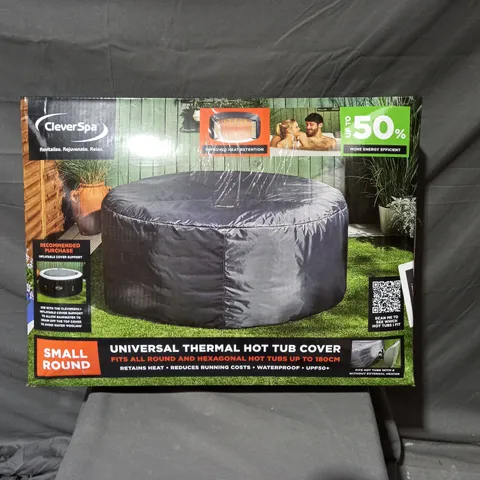 BOXED CLEVER SPA UNIVERSAL THERMAL HOT TUB COVER IN BLACK 