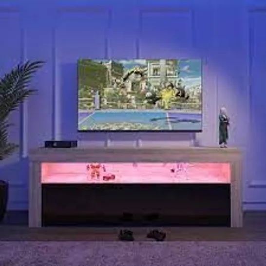 BOXED WERSMT 1400 TV STAND CABINET WITH LED LIGHTING