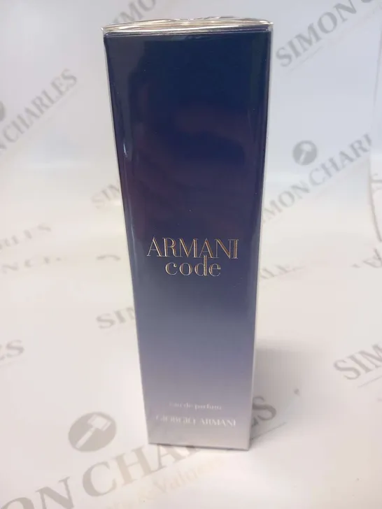 BOXED AND SEALED GIORGIO ARMANI CODE EAU DE PARFUM 75ML