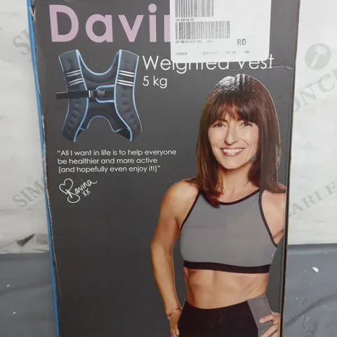 BOXED DAVINA FITNESS WEIGHTED VEST 5KG, 