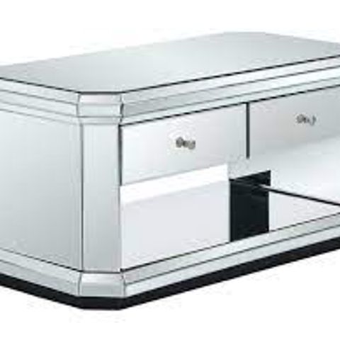 BOXED MIRRORED PLINTH COFFEE TABLE