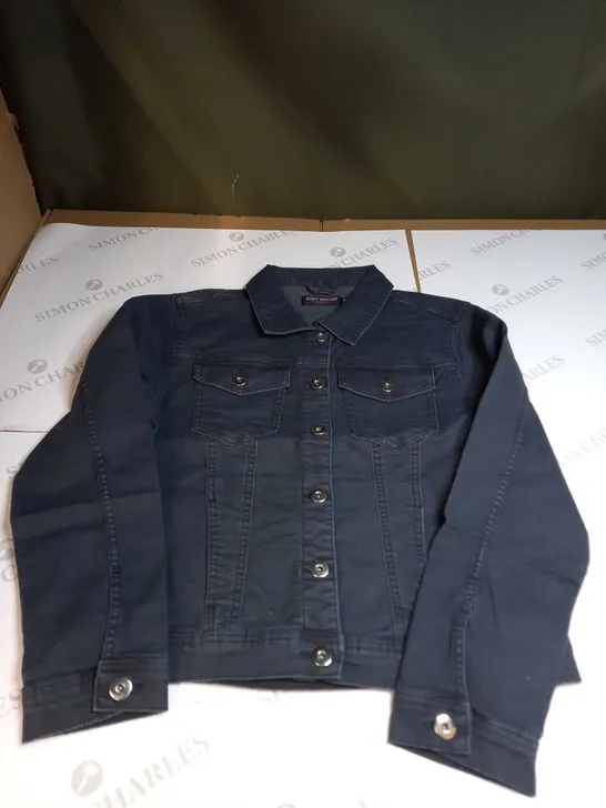 KURT MULLER COTTON BI STRETCH DENIM JACKET - UK 12